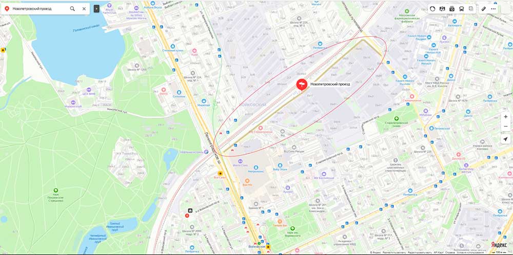 Карта. Новопетровский проезд
