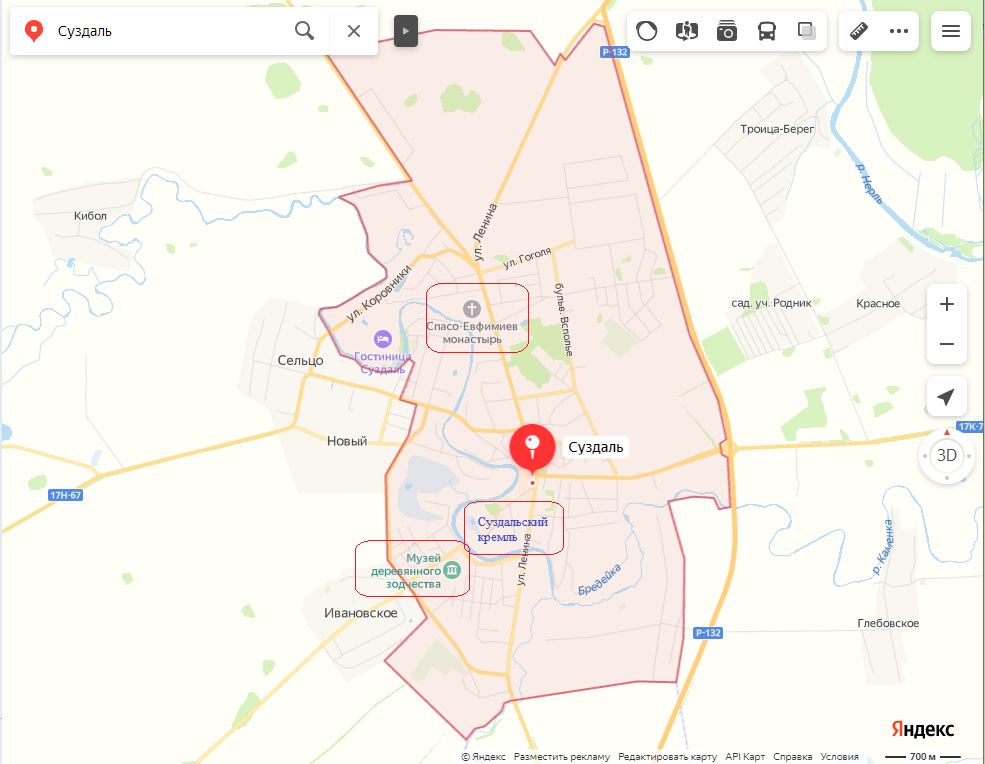 Карта Ярославской области.